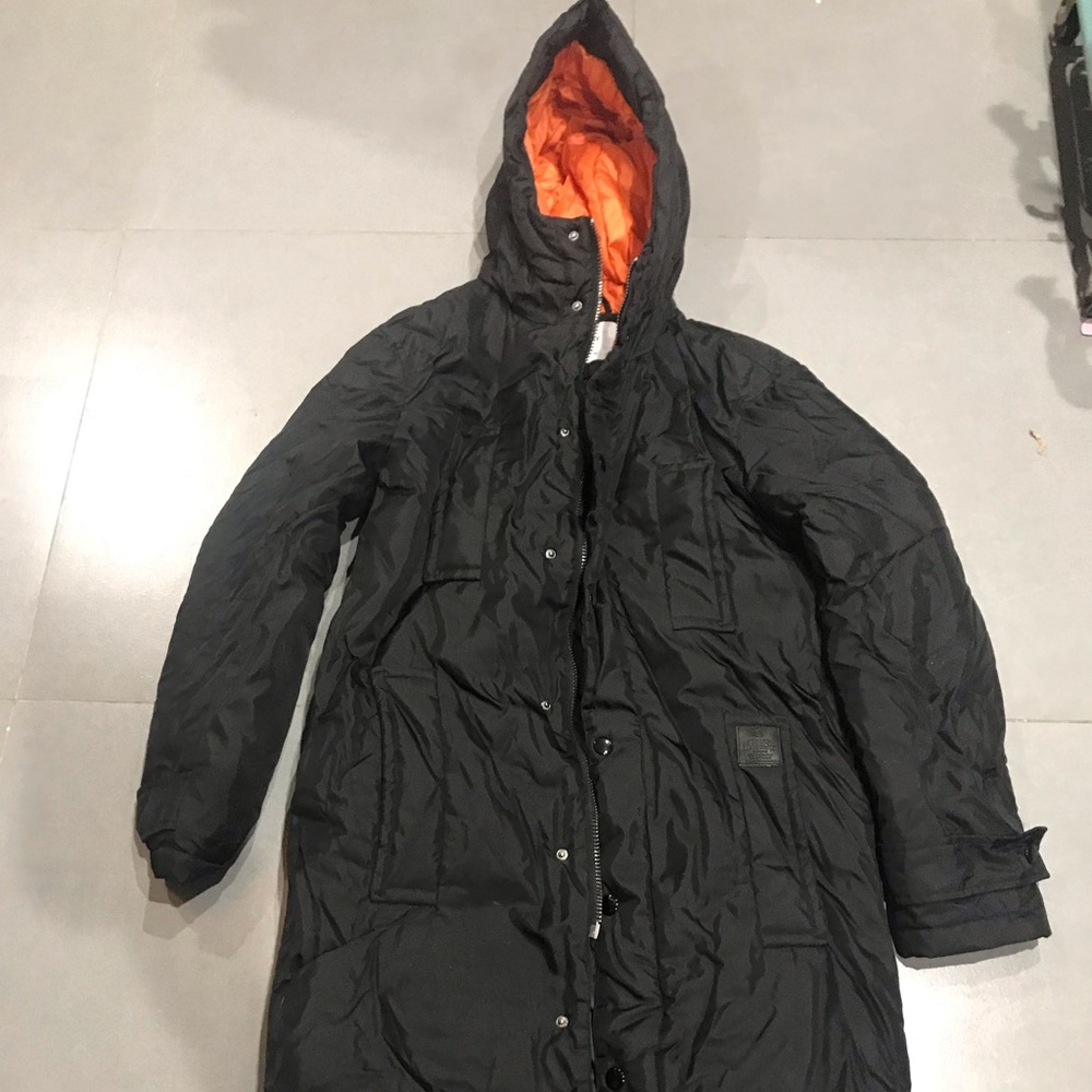 Hooded Puffer Trench Coat